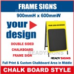 Frame Sign Chalkboard Full Print - 600mm x 900mm
